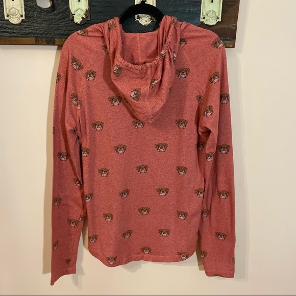 Alpha Beta Bulldog Long Sleeved Hooded Shirt Size Medium - Picture 8 of 12